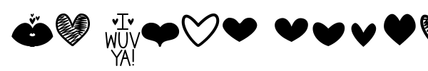 MF Love Dings font preview